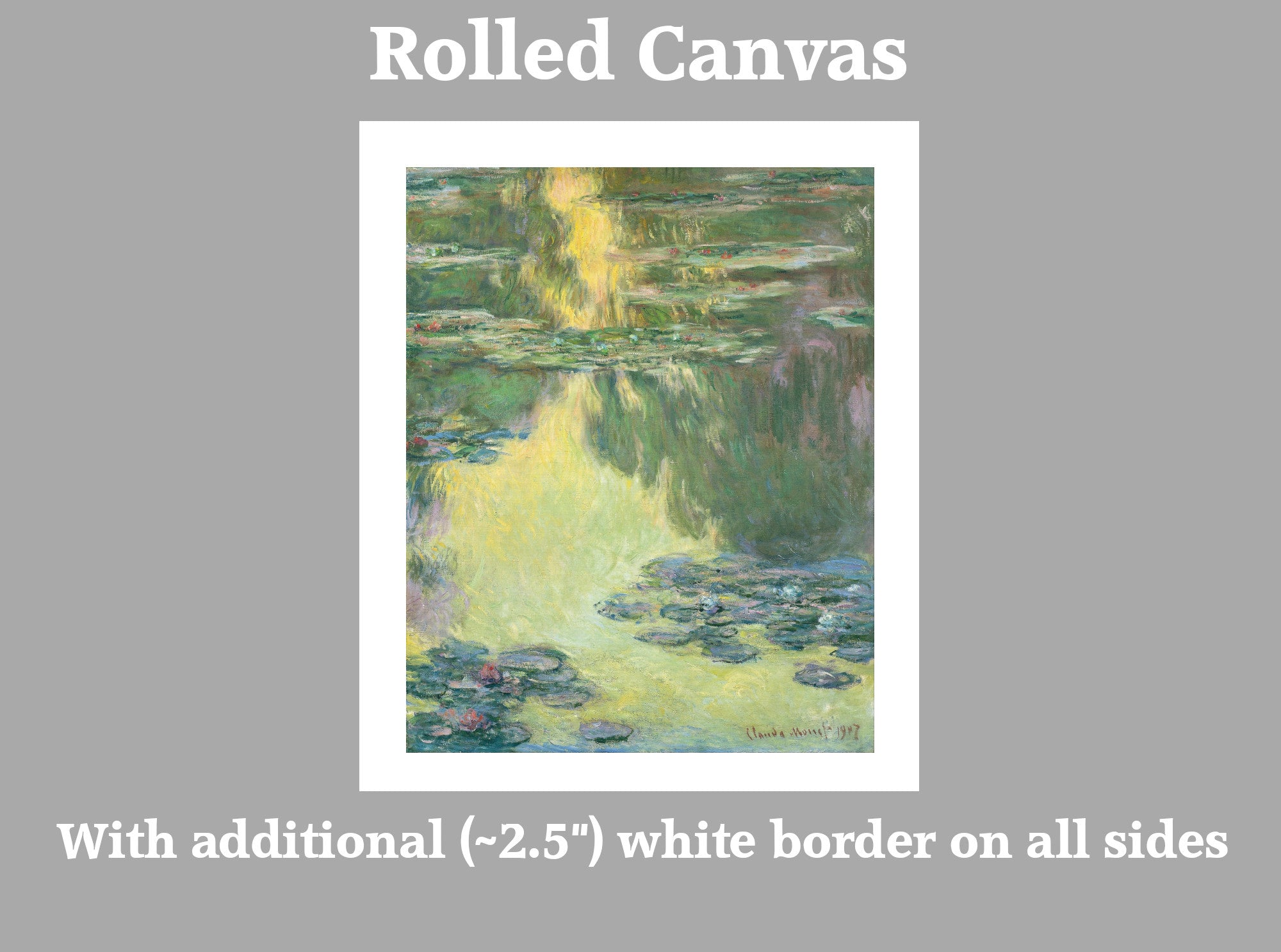 Claude Monet, Water Lilies, Canvas Reproduction