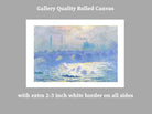 Claude Monet, Waterloo Bridge, Gallery Quality Canvas Reproduction