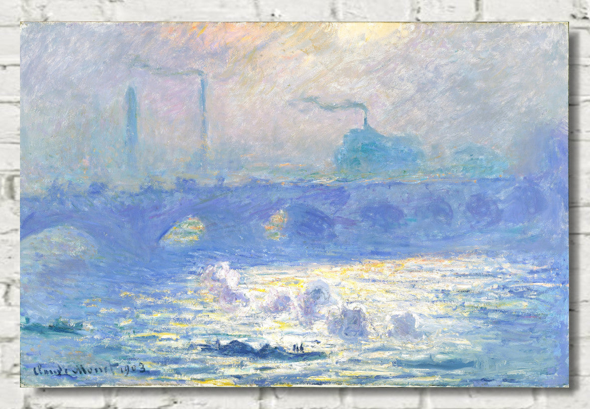 Claude Monet, Waterloo Bridge, Gallery Quality Canvas Reproduction