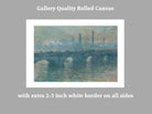 Waterloo Bridge, Claude Monet, Gallery Quality Canvas Reproduction
