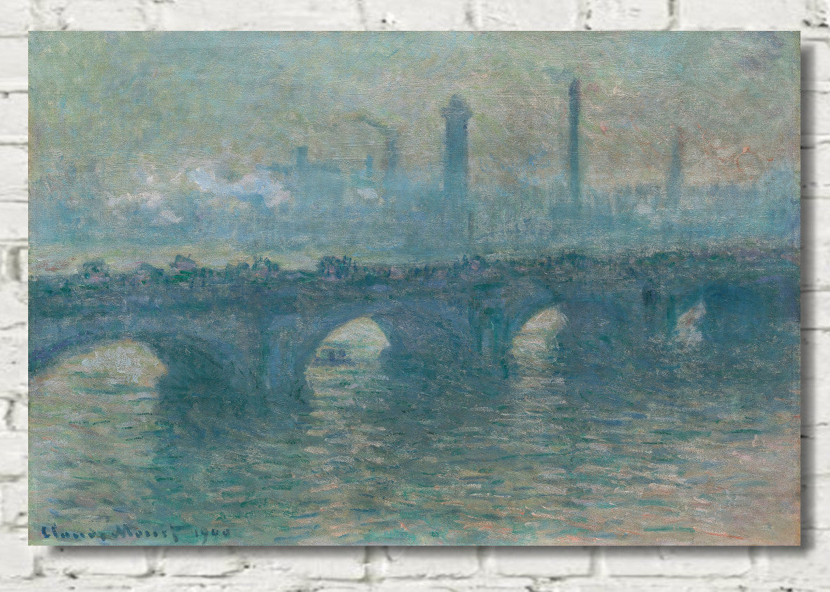 Waterloo Bridge, Claude Monet, Gallery Quality Canvas Reproduction