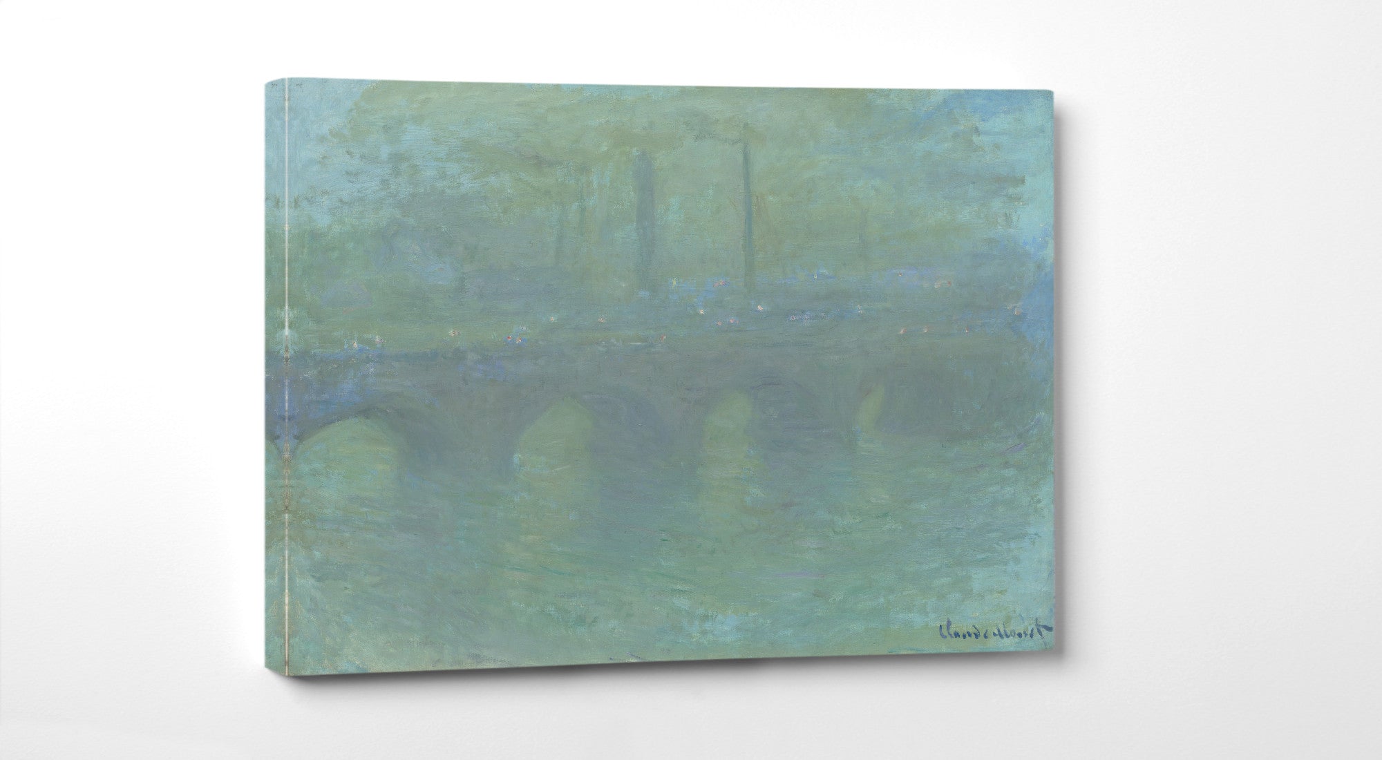 Waterloo Bridge, London at Dusk, Claude Monet, Gallery Quality Canvas Reproduction