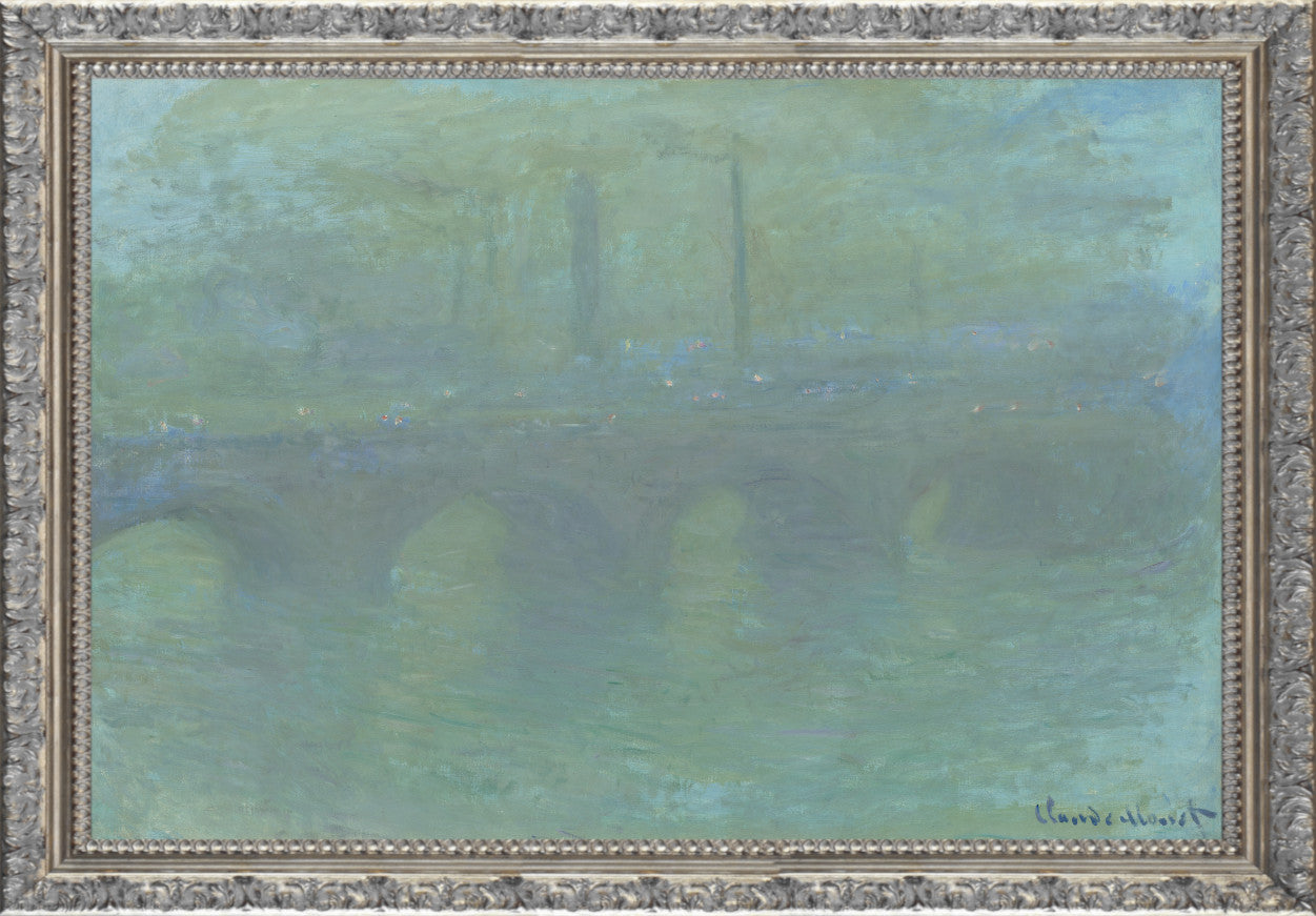 Waterloo Bridge, London at Dusk, Claude Monet, Gallery Quality Canvas Reproduction