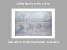 Waterloo Bridge, London at Sunset, Claude Monet, Gallery Quality Canvas Reproduction