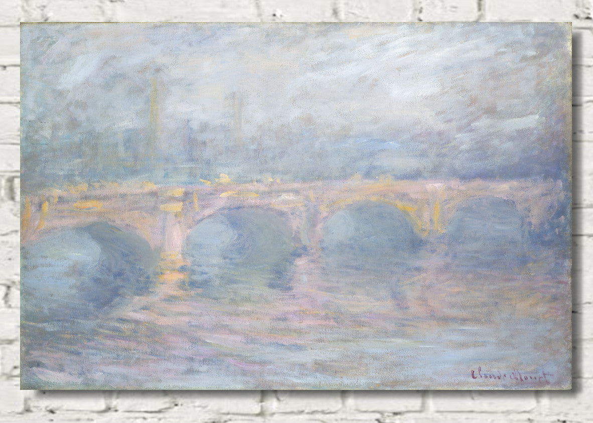 Waterloo Bridge, London at Sunset, Claude Monet, Gallery Quality Canvas Reproduction