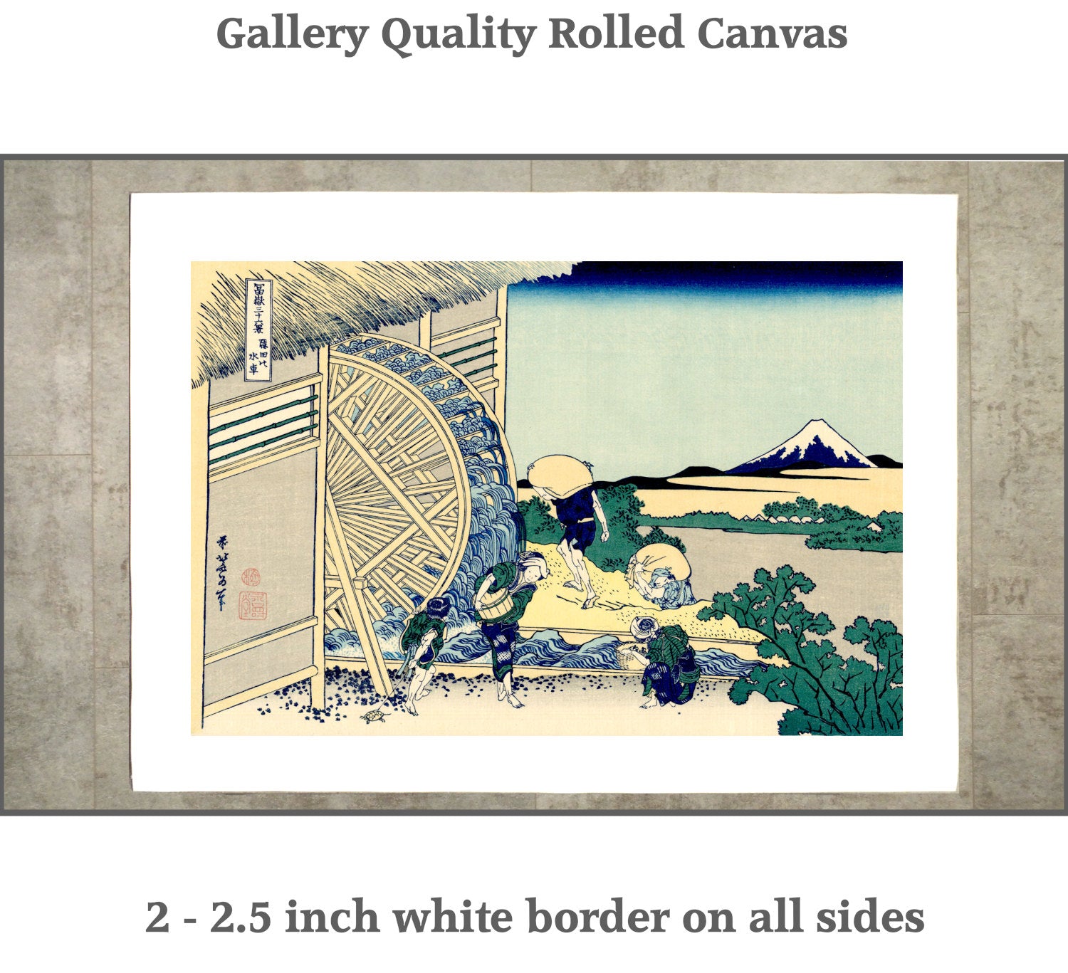 36 Views of Mount Fuji, Watermill at Onden, Katsushika Hokusai, Japanese Print
