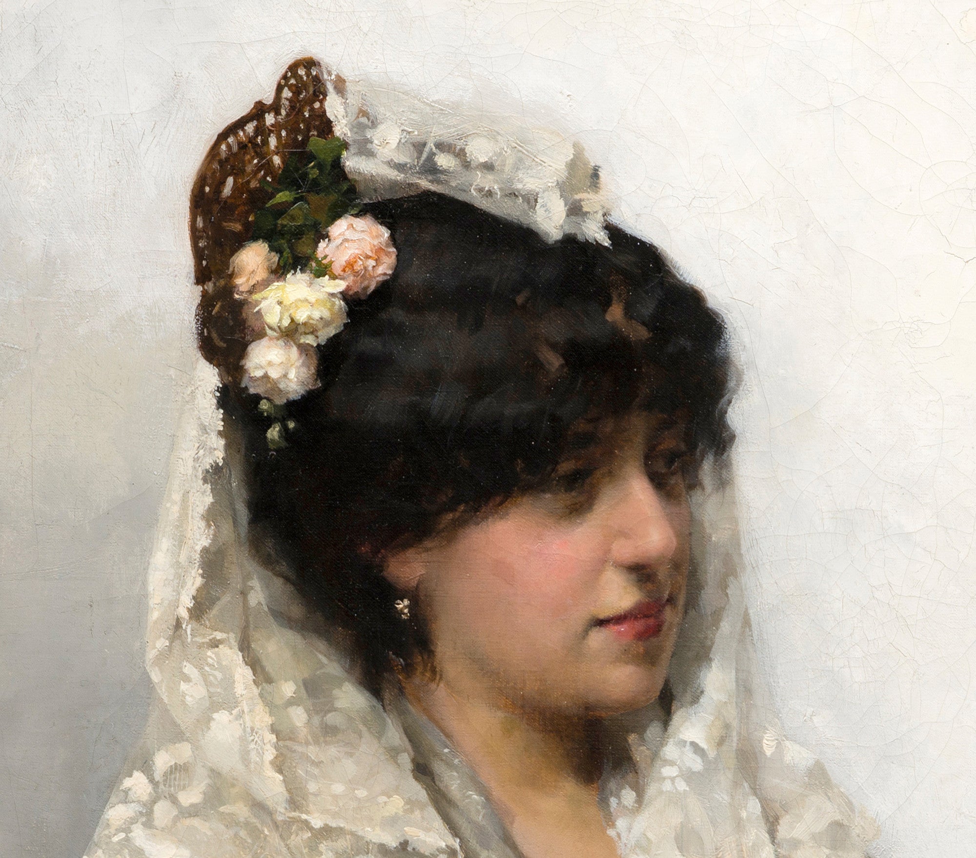 Albert Edefelt Fine Art print, White Mantilla (La Señorita)