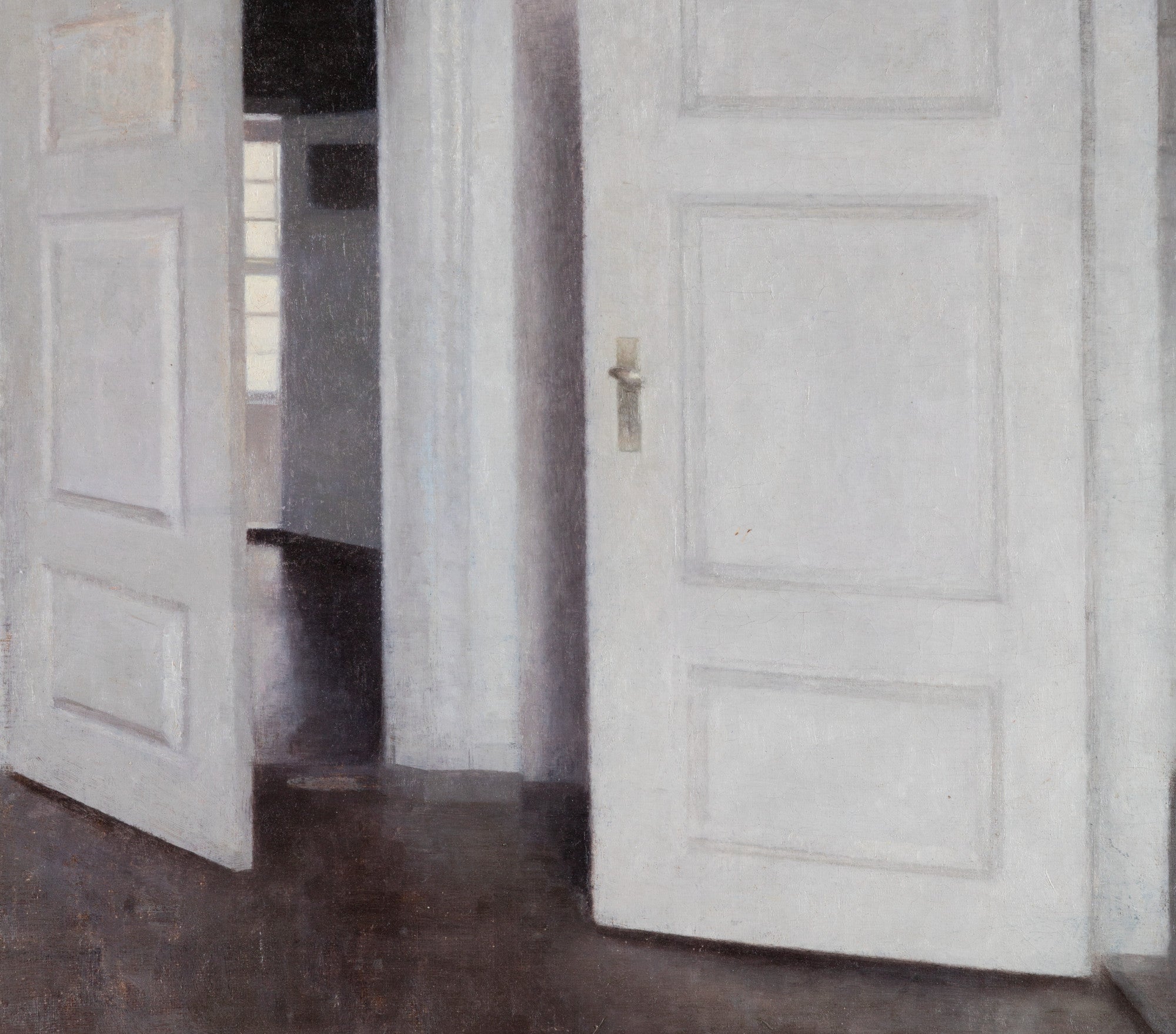 Wilhelm Hammershoi Fine Art Print, White doors, Strandgade 30