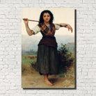 William-Adolphe Bouguereau, Old Masters Figure Print : Little Shepherdess