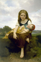 William-Adolphe Bouguereau, Old Masters Figure Print : Elder Sister