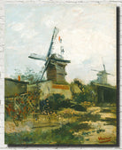 Vincent Van Gogh Fine Art Print, Windmills on Montmartre