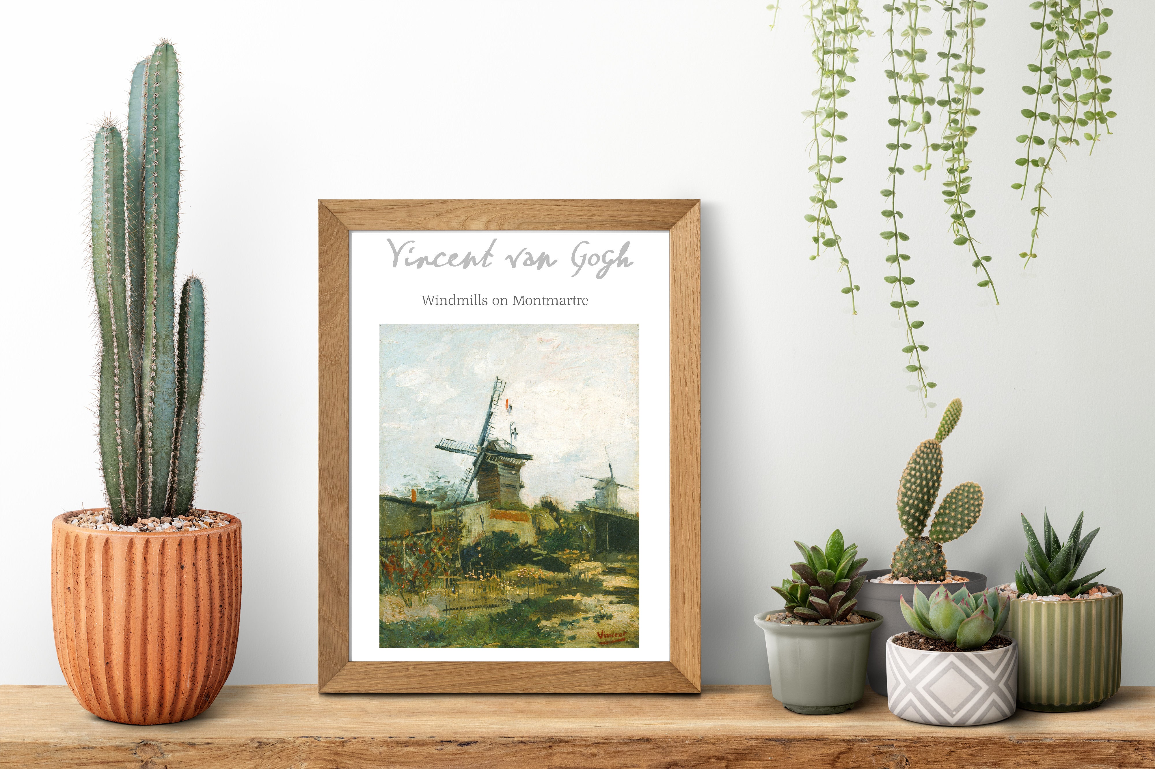 Vincent Van Gogh Exhibition Poster, Windmills on Montmartre