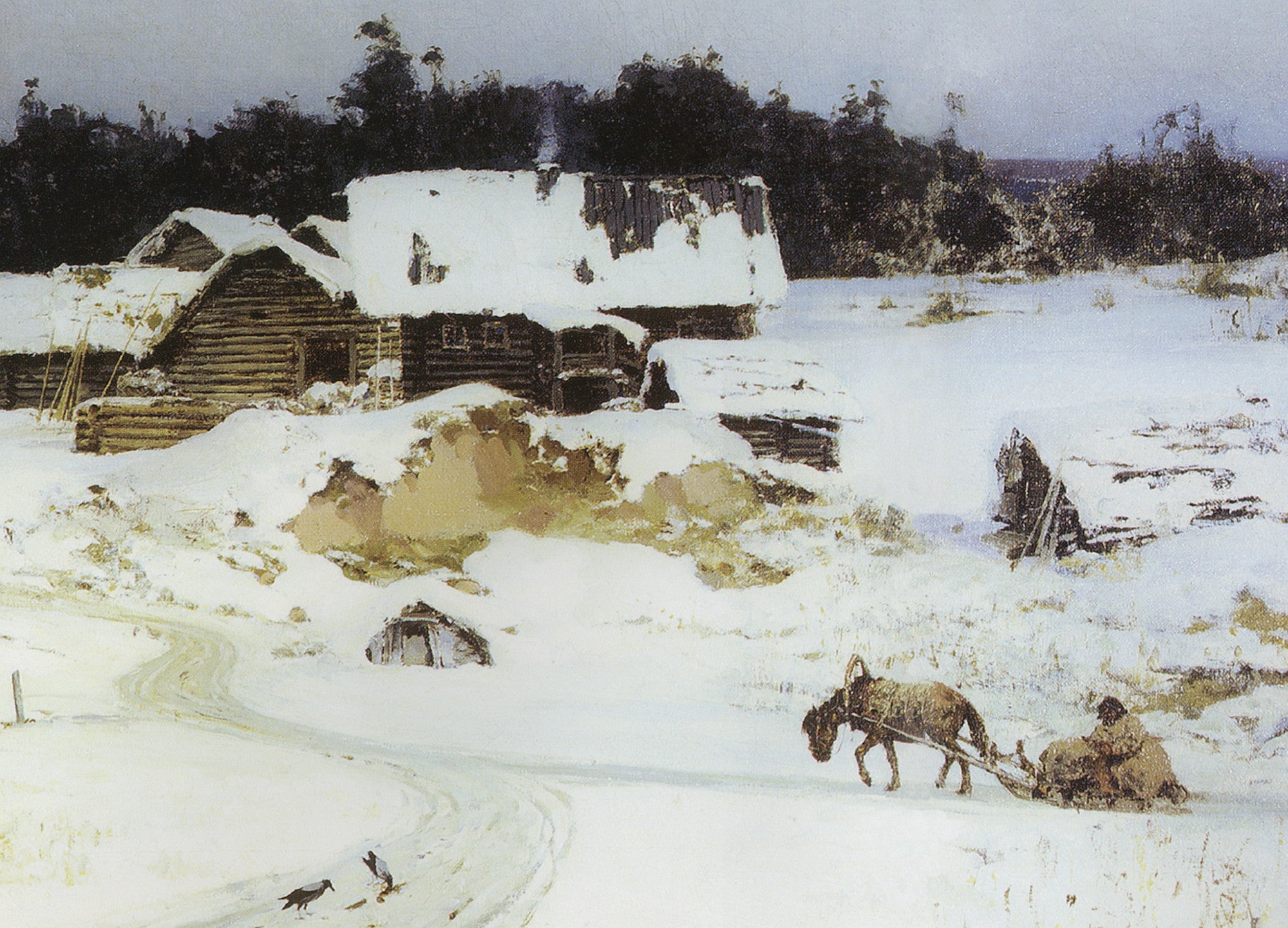 Vasily Polenov Fine Art Print, Winter Landscape, Imochen