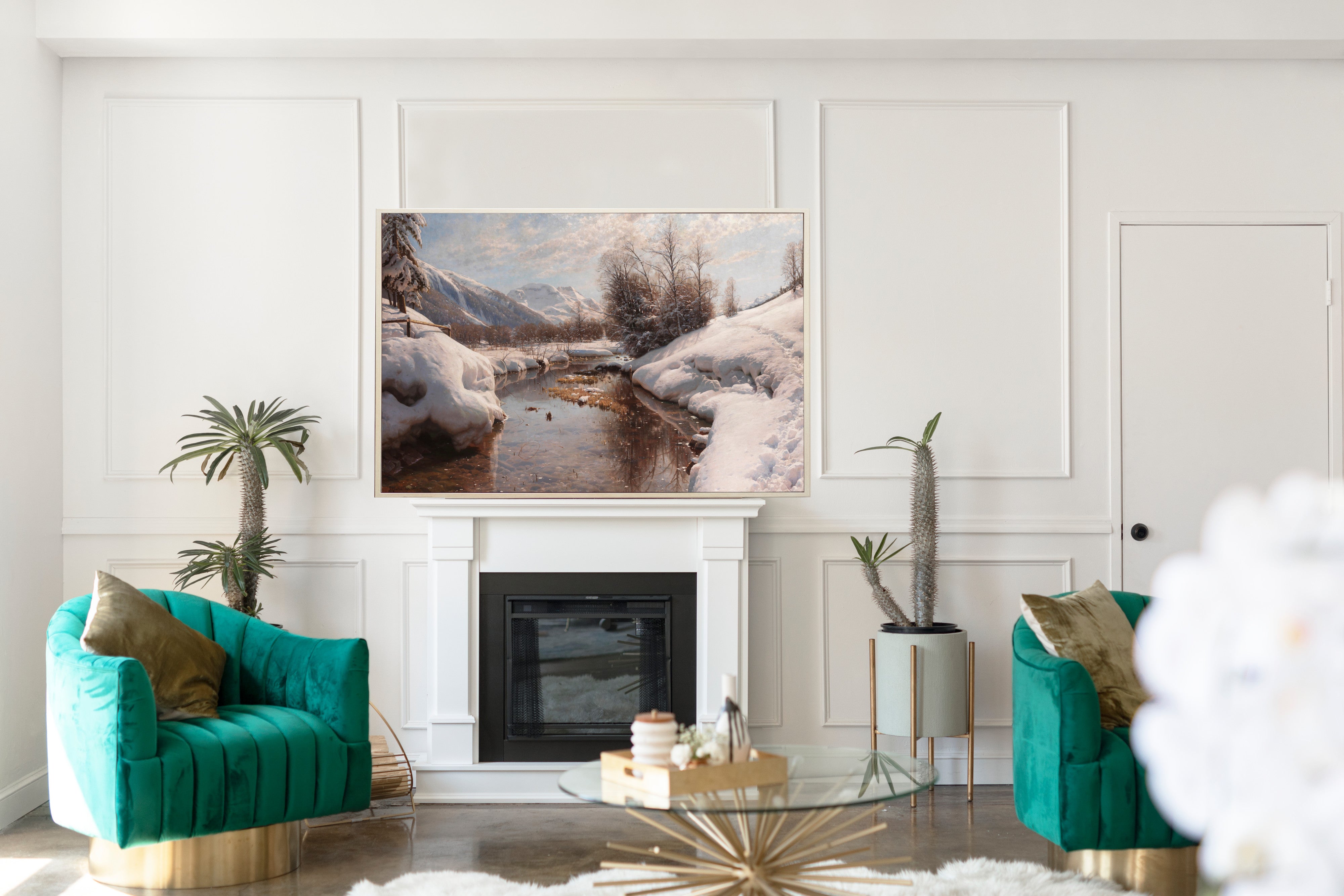 Winter sun in Engadin, Peder Mørk Mønsted Fine Art Print