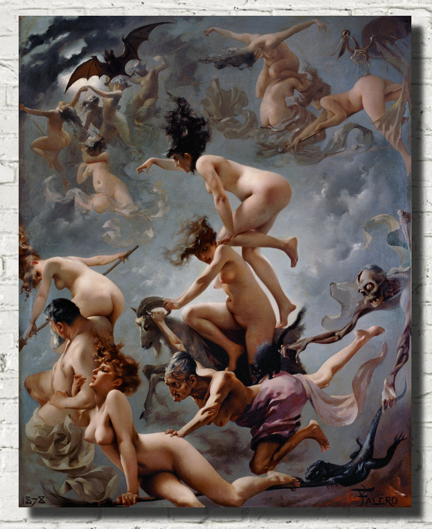 Luis Ricardo Falero Fine Art Print, The Witches on their Sabbath