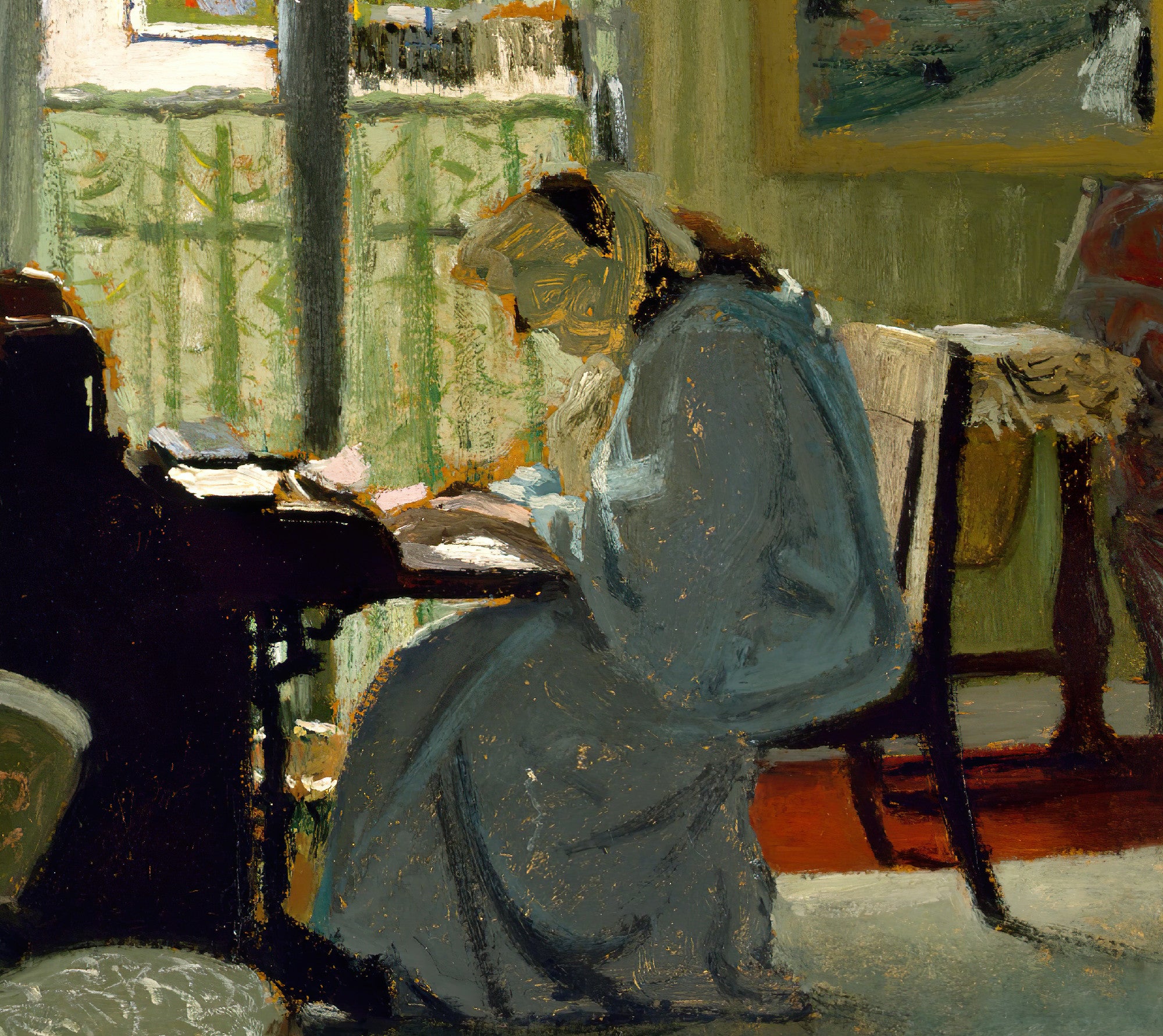 Woman Writing in an Interior, Félix Vallotton