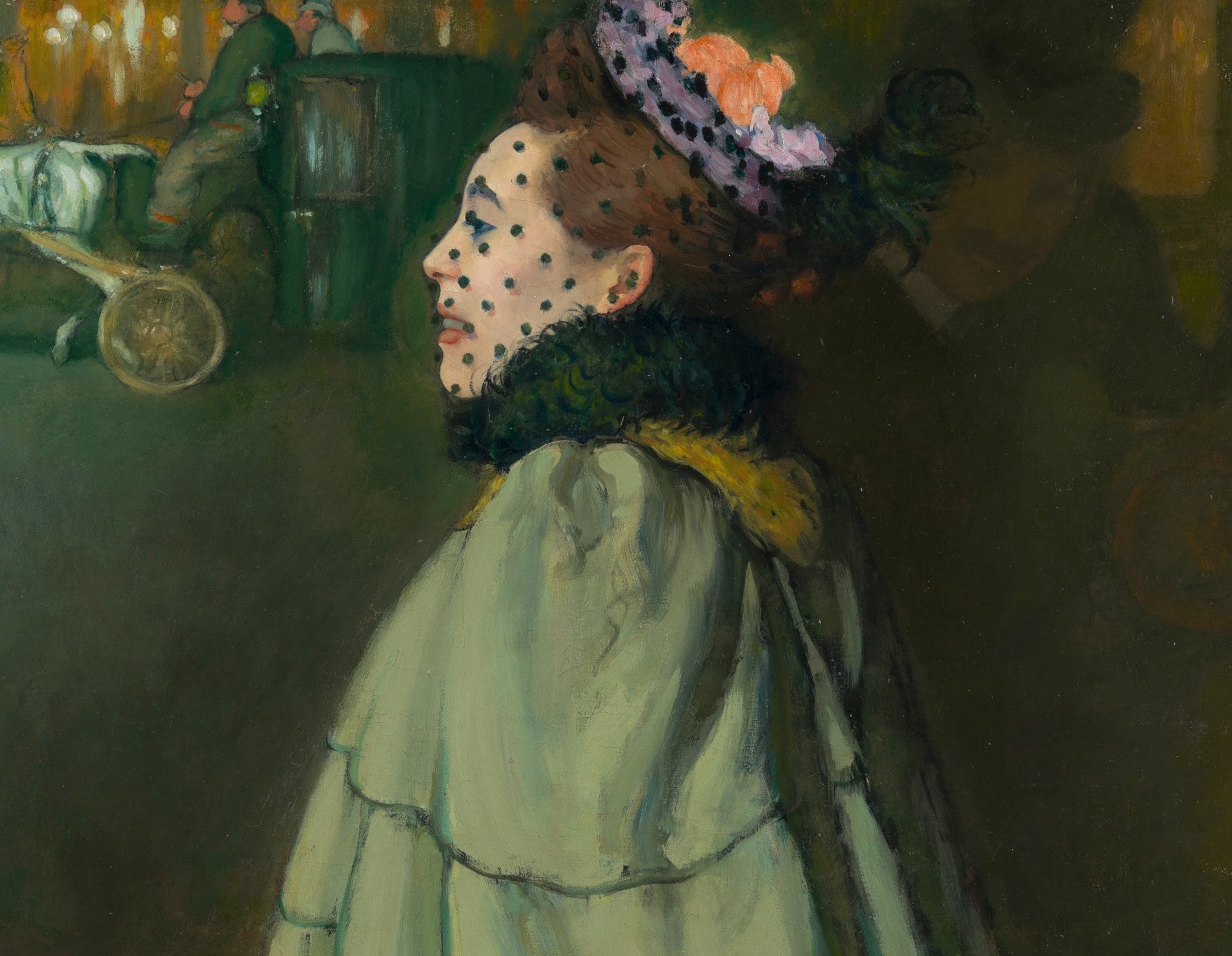 Louis Anquetin Fine Art Print, Woman at the Champs-Élysées by night