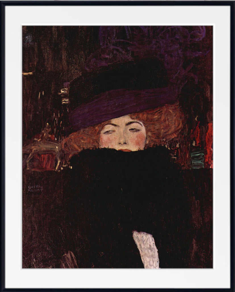 Gustav Klimt, Lady with Hat and Feather Boa