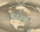 Square Stationary Earth Vintage Map Reprint