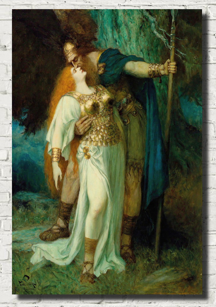 Wotan’s Farewell To Brunhilde, Ferdinand Leeke Fine Art Print