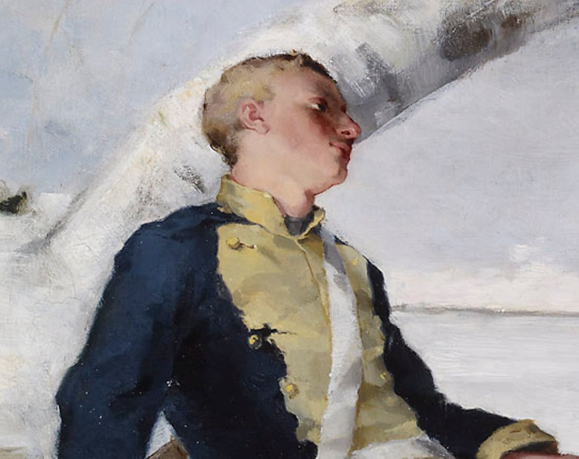 Helene Schjerfbeck Fine Art Print, Wounded Warrior in the Snow