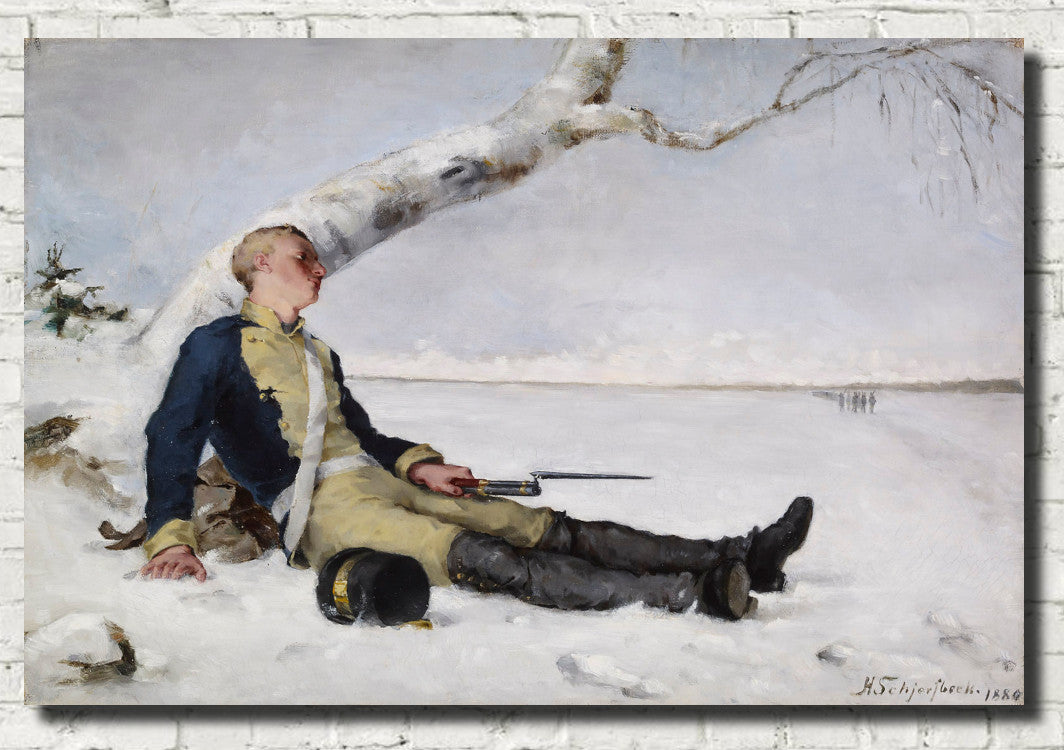 Helene Schjerfbeck Fine Art Print, Wounded Warrior in the Snow