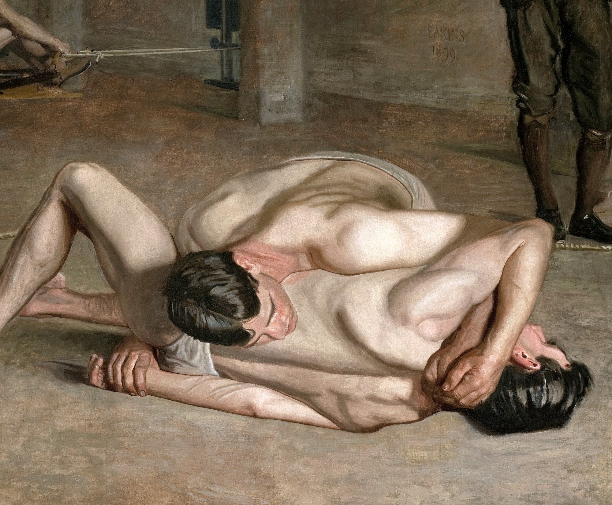 Wrestlers, Thomas Eakins Fine Art Print