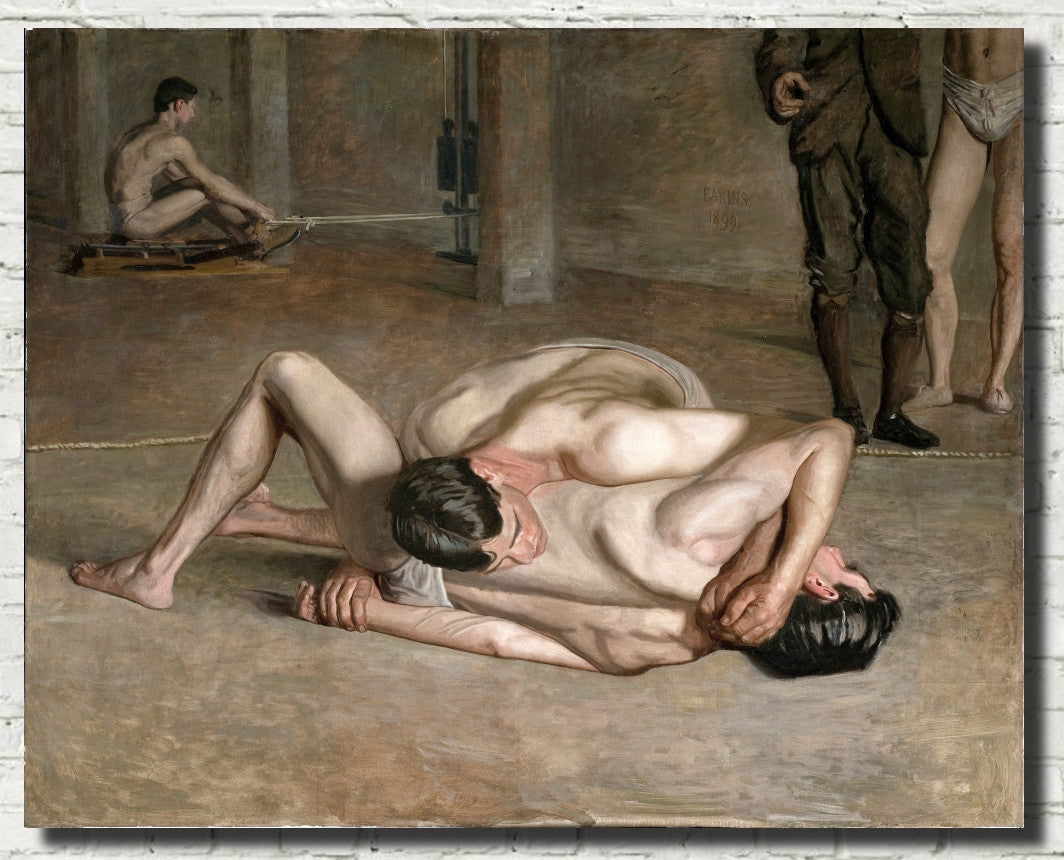Wrestlers, Thomas Eakins Fine Art Print