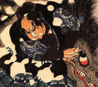 Utagawa Kuniyoshi Fine Art Print, Yamamoto Kansuke fighting a giant boar