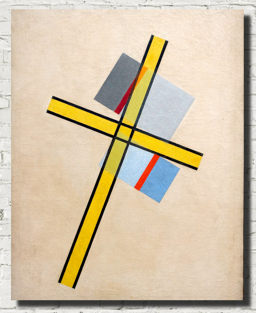 László Moholy-Nagy Abstract Fine Art Print, Yellow Cross