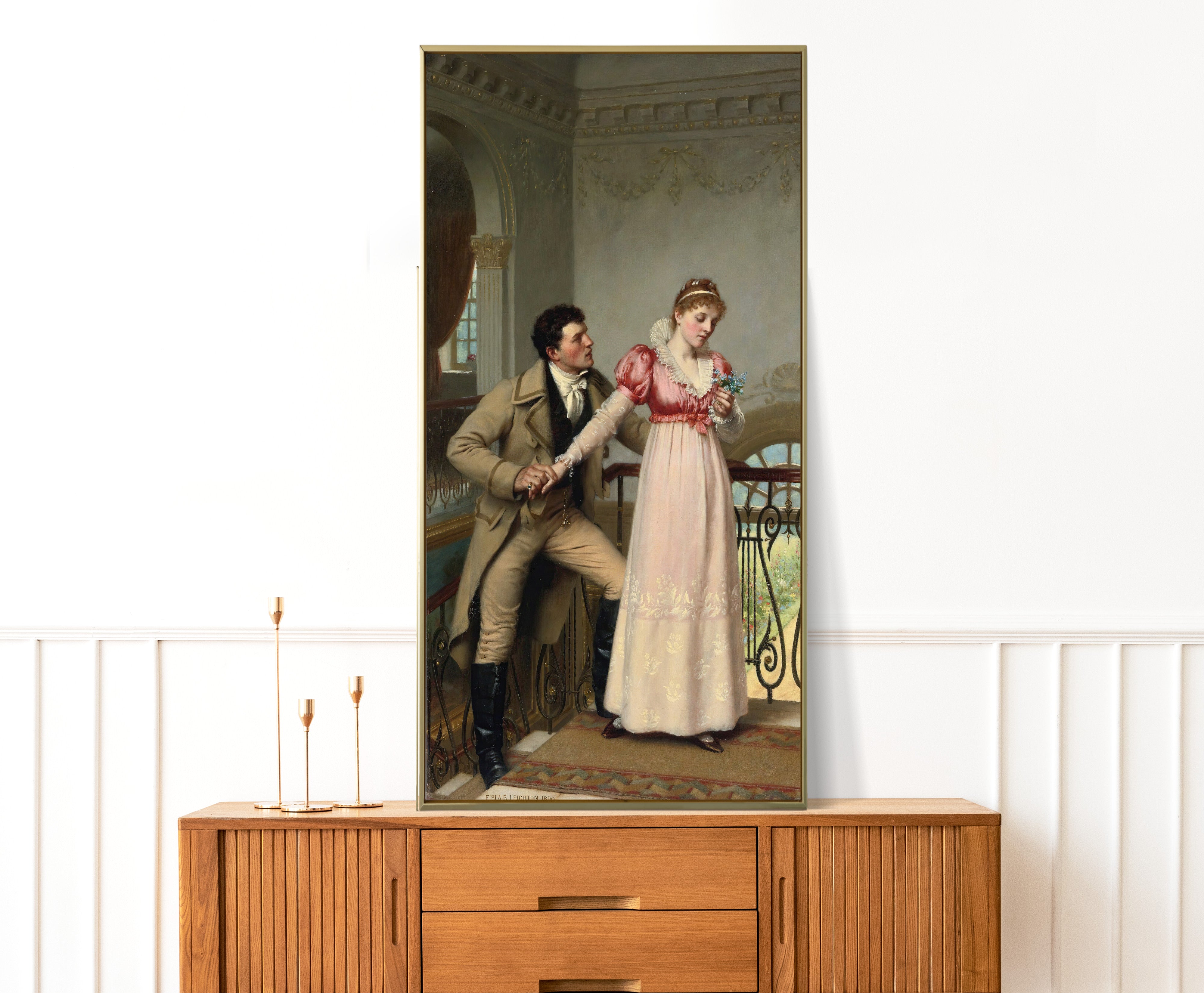 Yes or No, Historical Genre Scene, Edmund Blair Leighton Fine Art Print