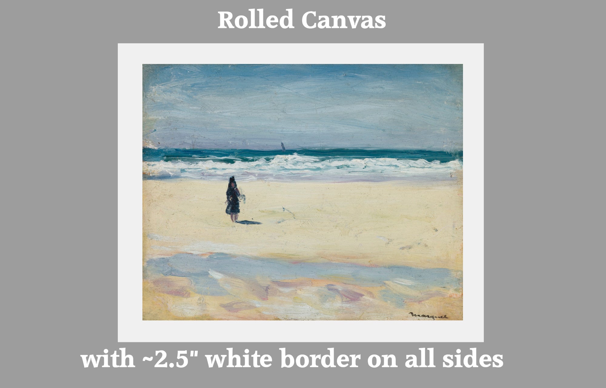 Young Girl on the Beach, Albert Marquet, Coastal Landscape