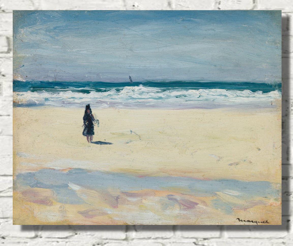 Young Girl on the Beach, Albert Marquet, Coastal Landscape