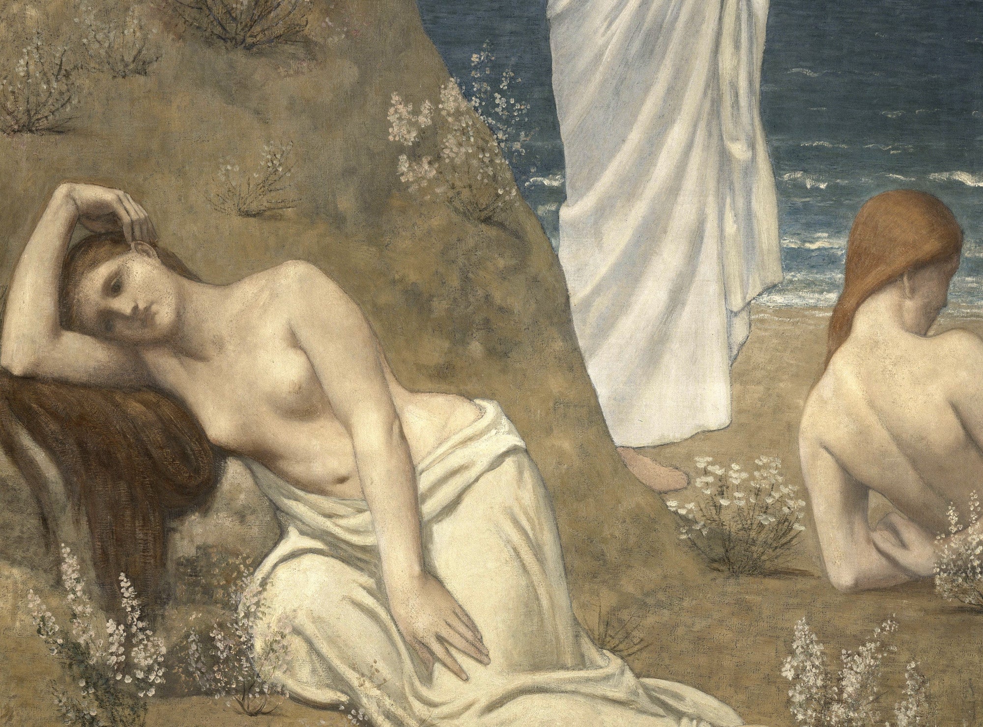 Pierre Puvis de Chavannes Fine Art print, Young Girls by the Seaside