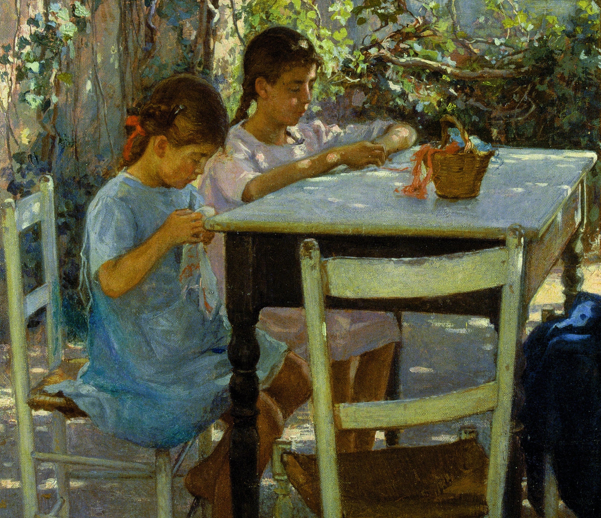 Elin Danielson-Gambogi Fine Art Print: Young Needleworkers