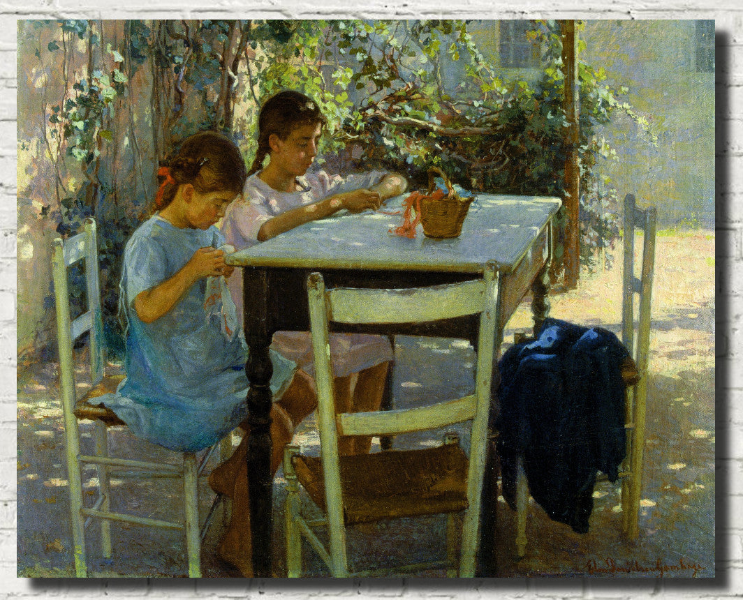 Elin Danielson-Gambogi Fine Art Print: Young Needleworkers