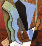 Juan Gris Crystal Cubism Fine Art Print : abstraction, (guitar and glass)