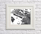 Abu Dhabi City Street Map Print Modern Art Poster Home Decor - OnTrendAndFab
