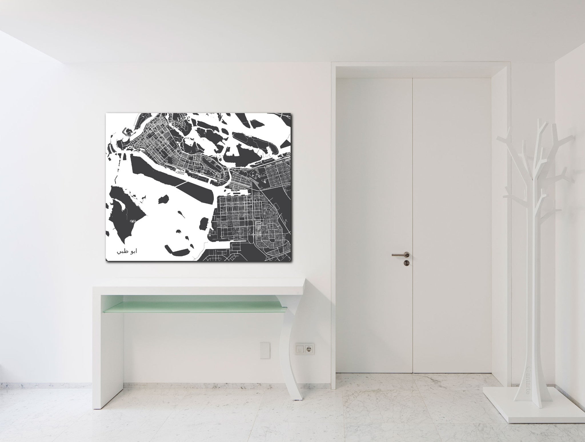 Abu Dhabi City Street Map Print Modern Art Poster Home Decor - OnTrendAndFab
