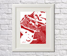 Abu Dhabi City Street Map Print Modern Art Poster Home Decor - OnTrendAndFab