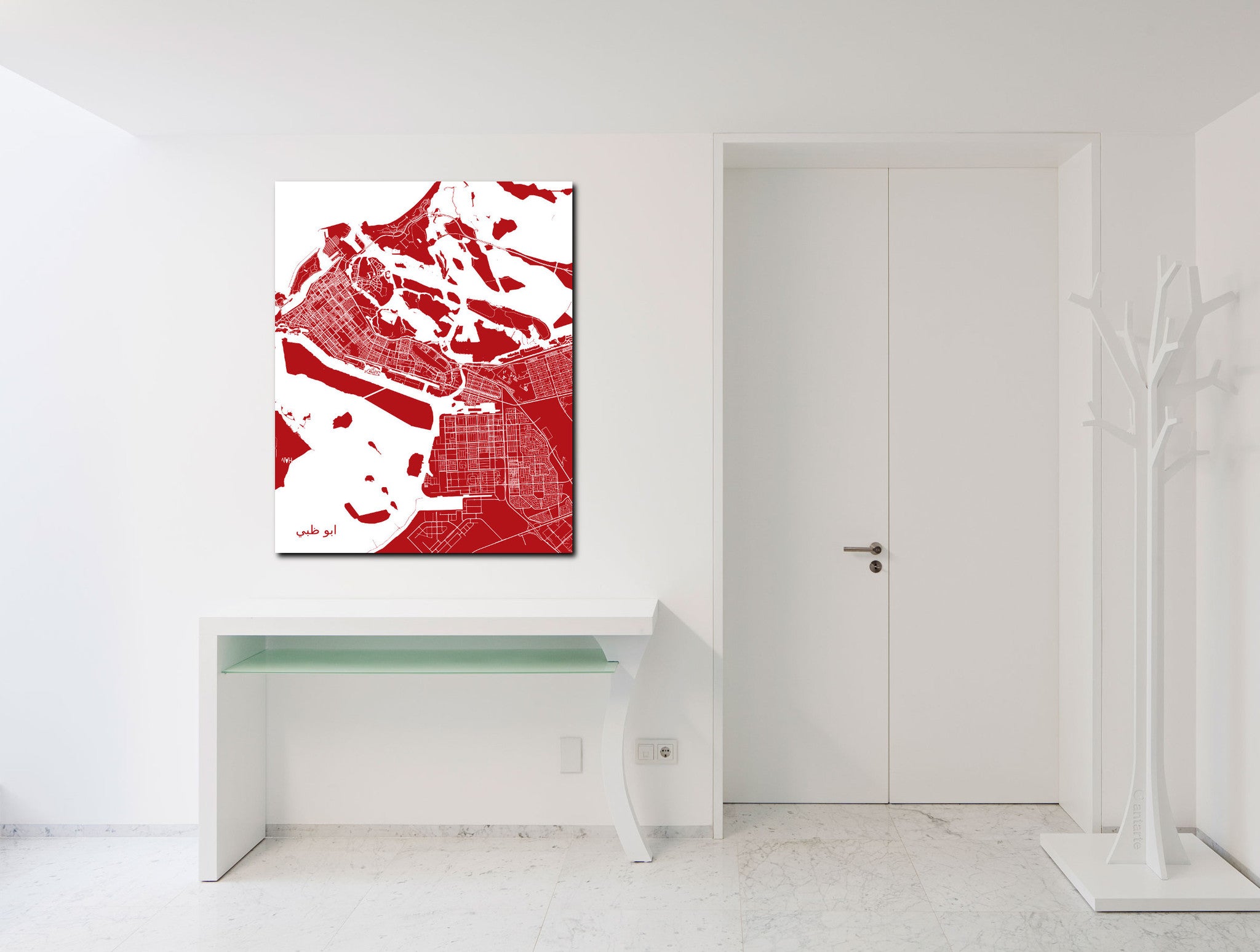 Abu Dhabi City Street Map Print Modern Art Poster Home Decor - OnTrendAndFab