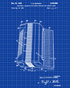 Accordian Patent Print Music Blueprint Poster