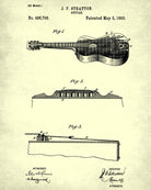 Acoustic Guitar Patent Print Wall Art Poster - OnTrendAndFab