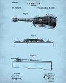 Acoustic Guitar Patent Print Wall Art Poster - OnTrendAndFab