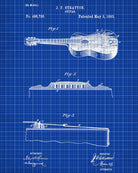 Acoustic Guitar Patent Print Wall Art Poster - OnTrendAndFab