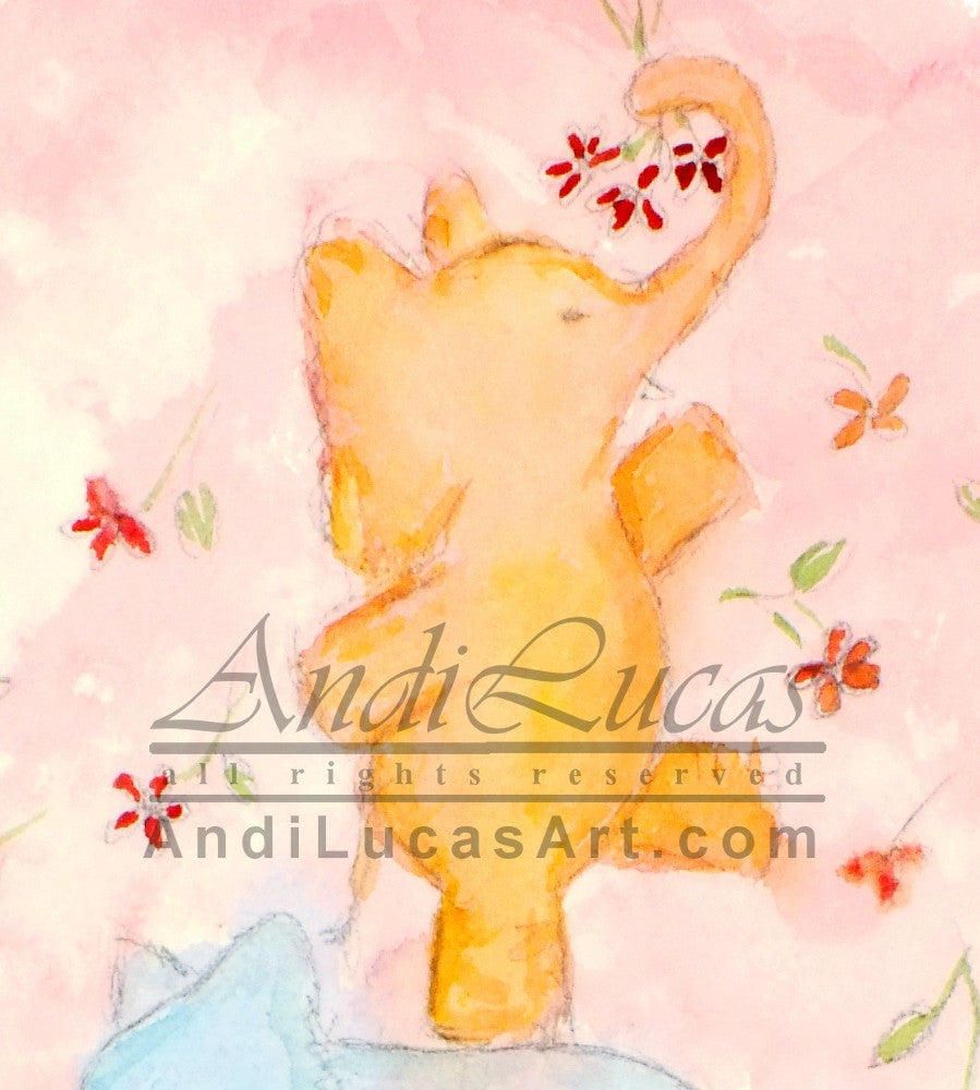Acrobat Elephants Cute Children's Nursery Wall Art Print - OnTrendAndFab