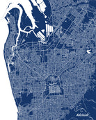 Adelaide City Street Map Print Feature Wall Art Poster
