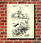 Aircraft Blueprint Art Cargo Handling Patent Print Poster