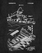 Aircraft Blueprint Art Cargo Handling Patent Print Poster