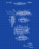 Aircraft Propeller Blueprint Aircraft Poster Airplane Patent Print